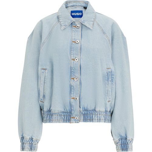 Veste en denim bleu avec logo au dos - HUGO - Modalova