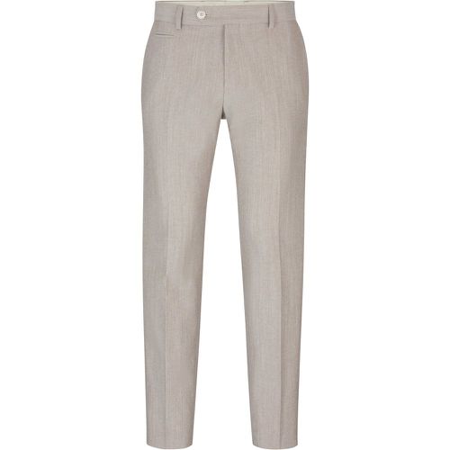 Pantalon Slim Fit en coton mélangé à micro motif - Boss - Modalova