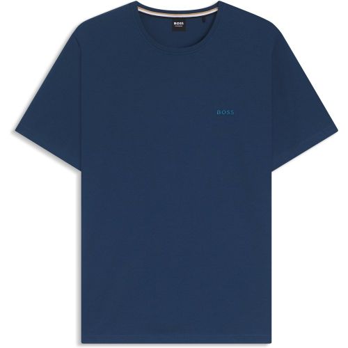 T-shirt en coton stretch à logo brodé - Boss - Modalova