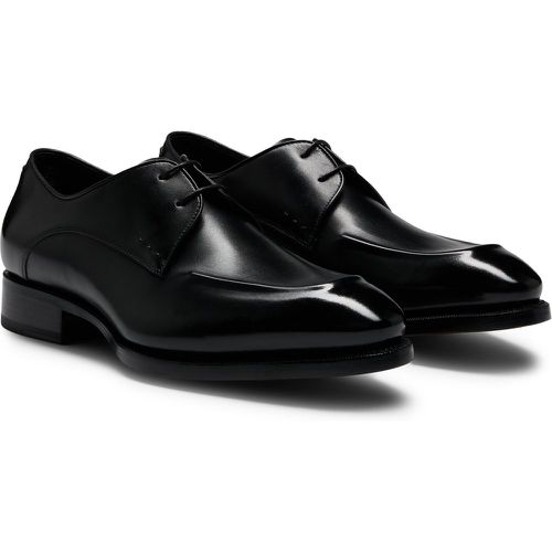 Chaussures derby en cuir avec plateau et détail au talon - Boss - Modalova