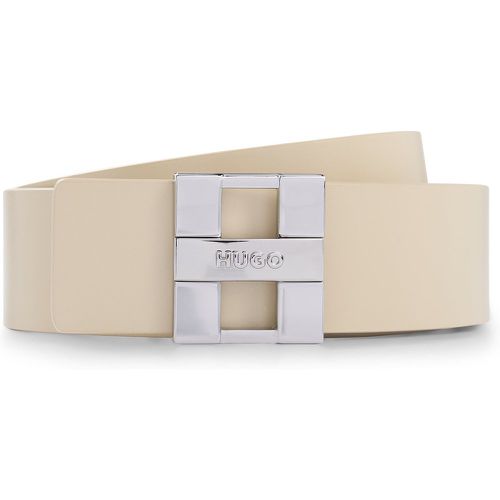 Ceinture réversible en cuir italien avec boucle à monogramme - HUGO - Modalova