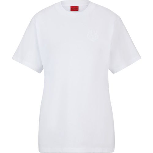 T-shirt en jersey de coton avec logo de la nouvelle saison - HUGO - Modalova