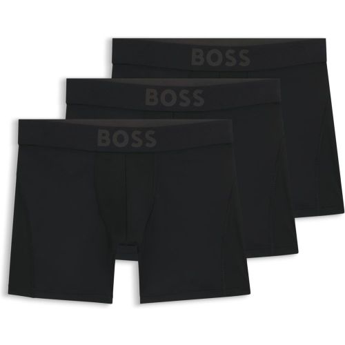 Lot de trois boxers longs Actifs en microfibre stretch - Boss - Modalova