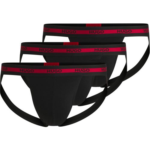 Lot de trois jockstraps avec taille à logos répétés - HUGO - Modalova
