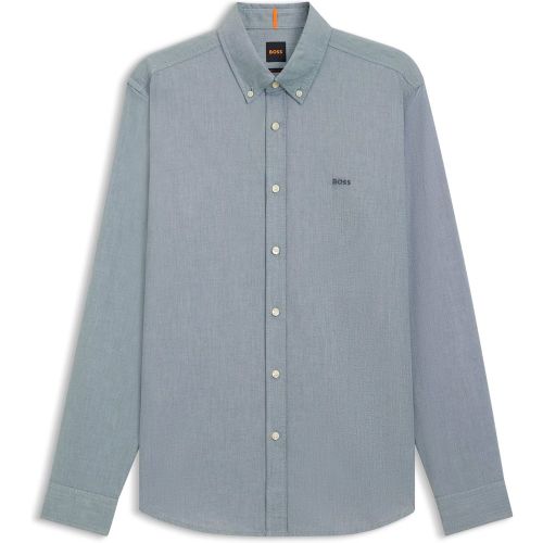 Chemise Regular en coton avec col à pointes boutonnées - Boss - Modalova