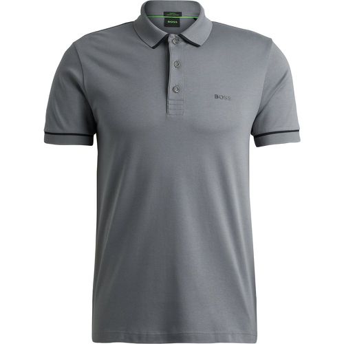 Polo Slim en coton interlock avec finitions contrastantes - Boss - Modalova