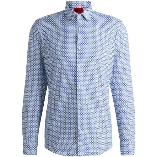 Chemise Slim en toile stretch performante imprimée - HUGO - Modalova