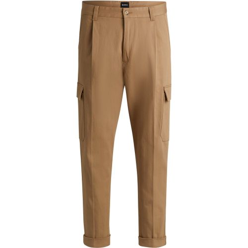 Pantalon cargo Tapered en coton stretch à chevrons - Boss - Modalova