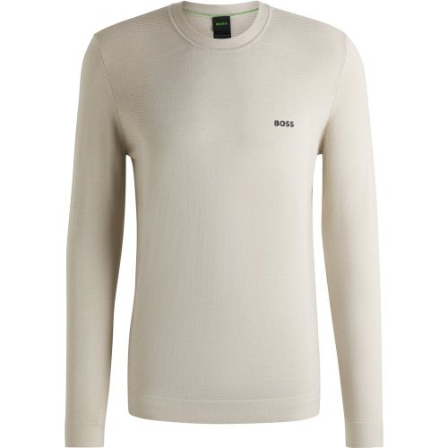 Pull Regular en coton mélangé avec logo imprimé - Boss - Modalova