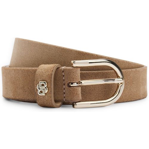 Ceinture en cuir suédé à double monogramme B - Boss - Modalova