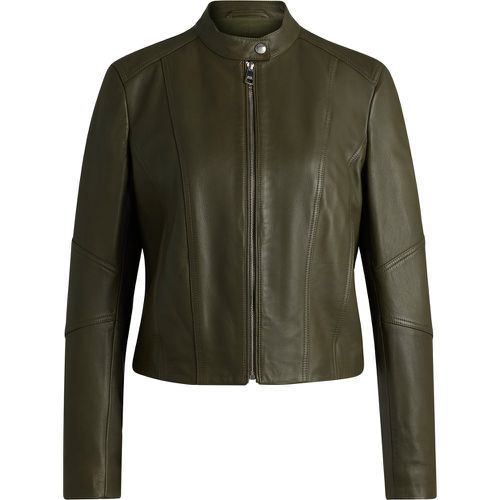 Veste Regular en cuir grainé - Boss - Modalova