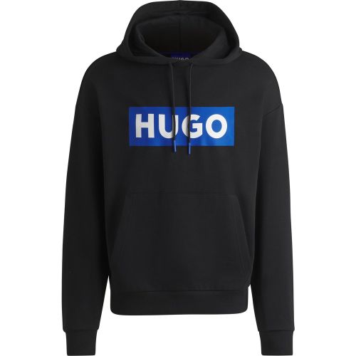 Sweat à capuche Regular en molleton de coton avec logo imprimé - HUGO - Modalova