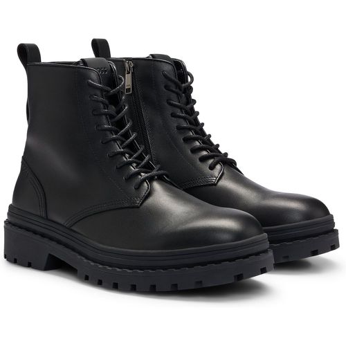 Bottines en cuir à lacets avec semelle en gomme - Boss - Modalova