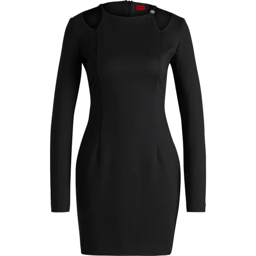 Robe courte près du corps à découpes - HUGO - Modalova