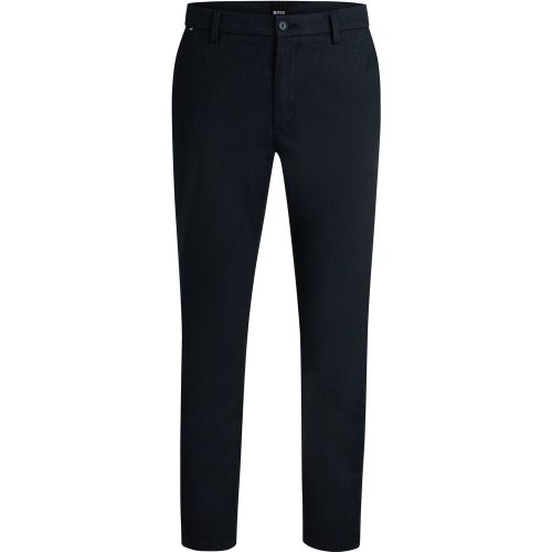 Pantalon Regular en twill de coton mélangé et mouliné - Boss - Modalova