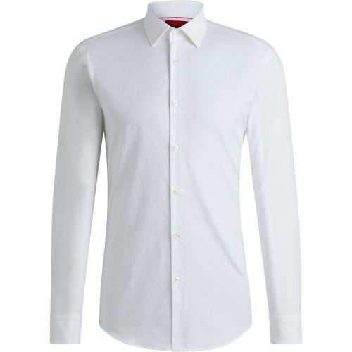 Chemise Slim en coton jacquard avec motif chaîne à logo - HUGO - Modalova