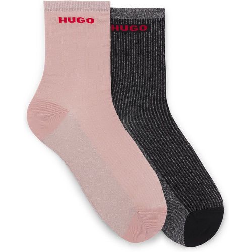 Lot de deux paires de chaussettes courtes à logos - HUGO - Modalova