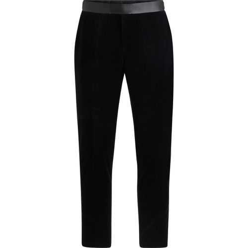 Pantalon de smoking Slim en velours de coton - Boss - Modalova