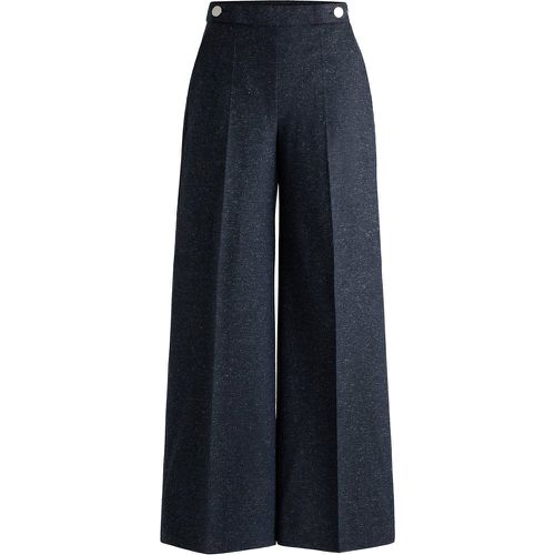 Pantalon Regular en laine mélangée à micro motif - Boss - Modalova