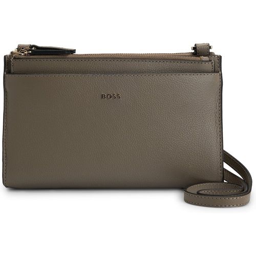 Mini sac en cuir grainé avec pochette amovible - Boss - Modalova