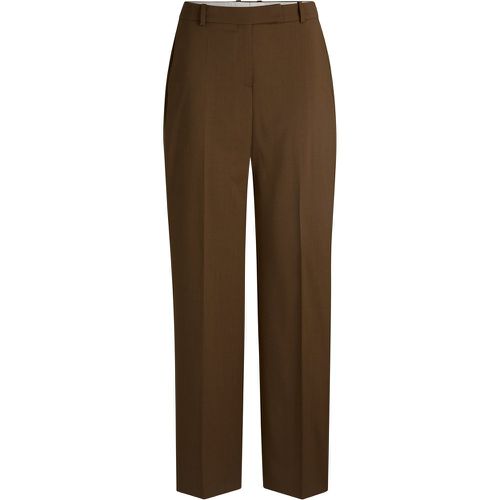 Pantalon à la coupe droite en laine vierge - Boss - Modalova