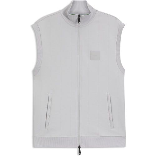 Sweat zippé sans manches en coton mélangé - Boss - Modalova