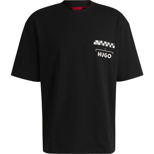 T-shirt en jersey de coton à imprimés course automobile - HUGO - Modalova