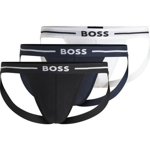 Lot de trois jockstraps en coton stretch - Boss - Modalova