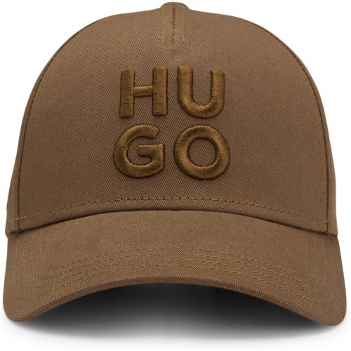 Casquette en twill de coton à logo brodé - HUGO - Modalova