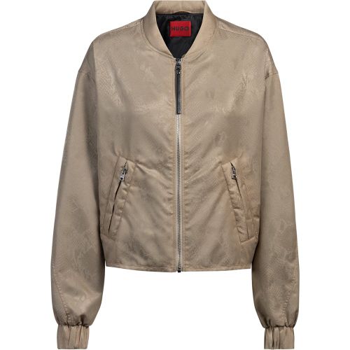 Veste déperlante en jacquard effet python - HUGO - Modalova