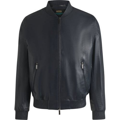 Veste en cuir nappa  x ASTON MARTIN à détails perforés - Boss - Modalova