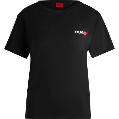 T-shirt de pyjama en modal mélangé avec logo imprimé de la saison - HUGO - Modalova