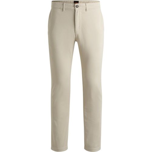 Chino Regular en satin de coton stretch - Boss - Modalova