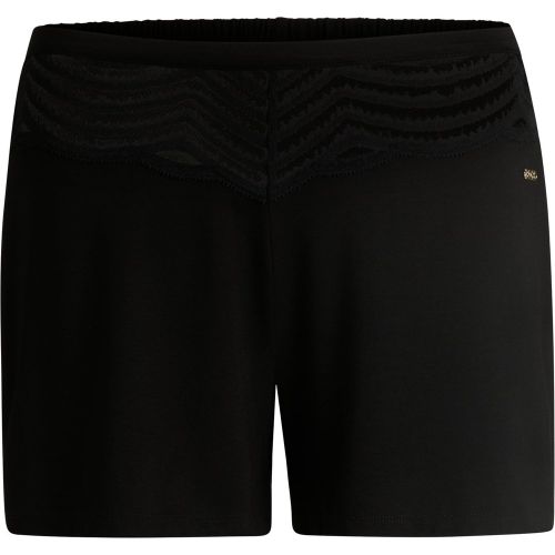 Short de pyjama en tissu stretch avec finitions en dentelle - Boss - Modalova