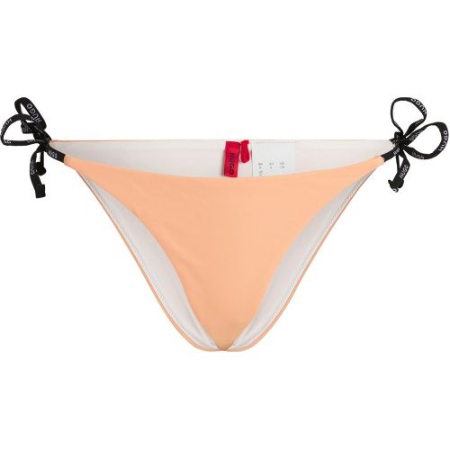 Bas de bikini avec liens contrastants logotés - HUGO - Modalova