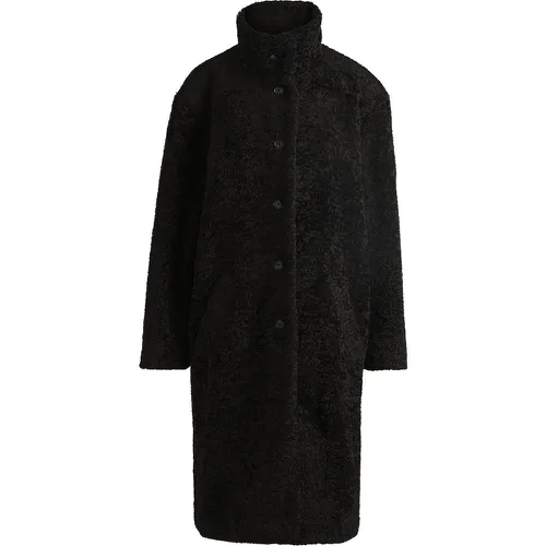 Manteau en peluche avec boutons à motif - Boss - Modalova