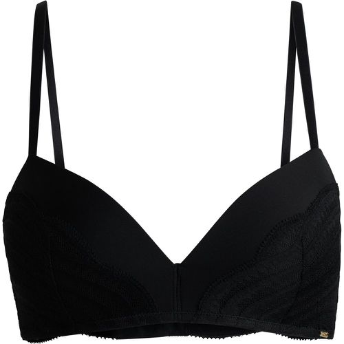 Soutien-gorge push-up avec finitions en dentelle et logo - Boss - Modalova