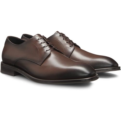 Chaussures derby en cuir italien avec surpiqûres décoratives - Boss - Modalova