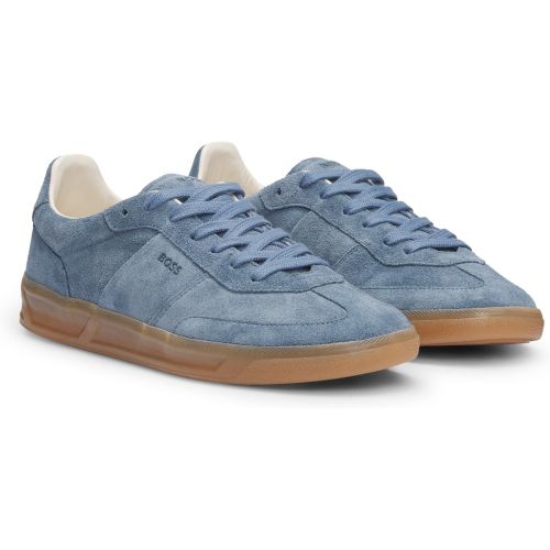 Baskets en cuir suédé avec semelle en gomme - Boss - Modalova