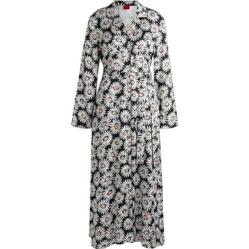 Robe-chemise à imprimé marguerites avec ceinture à nouer - HUGO - Modalova