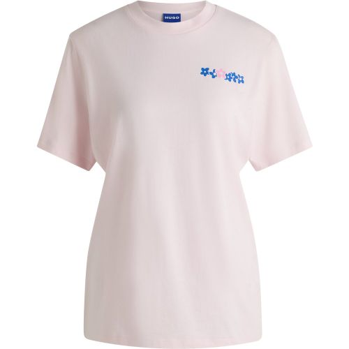 T-shirt en jersey de coton à logo artistique - HUGO - Modalova