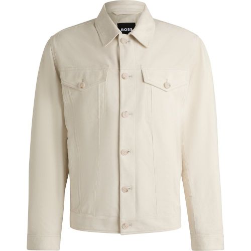 Veste Regular en cuir suédé - Boss - Modalova
