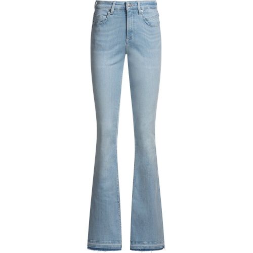 Jean Bootcut en denim stretch bleu fendu au bas des jambes - Boss - Modalova