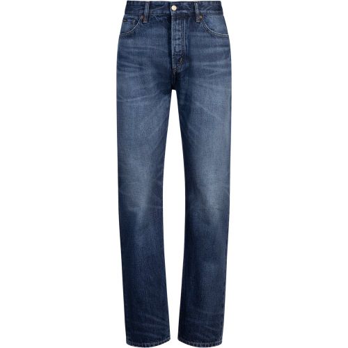 Jean Classic en denim selvedge bleu - Boss - Modalova