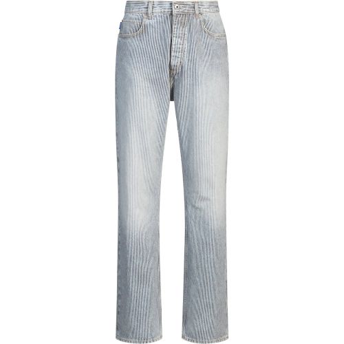 Jean Baggy en denim bleu à rayures - HUGO - Modalova