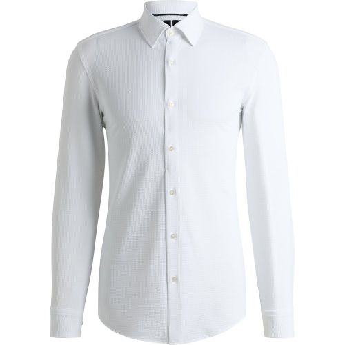 Chemise Slim en seersucker stretch italien performant - Boss - Modalova