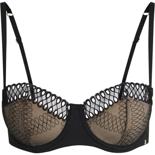 Soutien-gorge balconnet à motifs œillets - Boss - Modalova