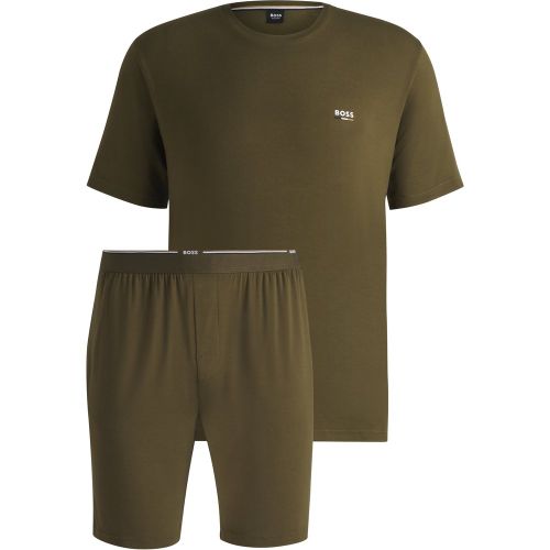 Coffret cadeau pyjama en jersey stretch de bambou - Boss - Modalova