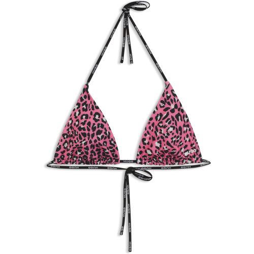 Haut de bikini à motif avec liens logotés - HUGO - Modalova