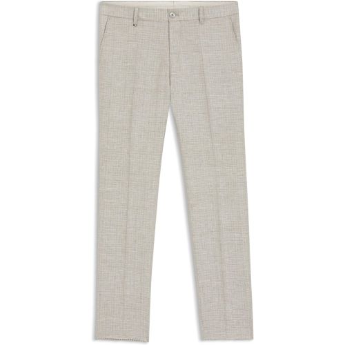 Pantalon habillé en tissu stretch à micro motif - Boss - Modalova
